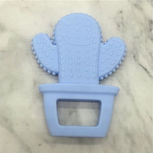 Baby Teether 1pc Cute Cactus Pendant Food Grade Silicone Teether Making Jewelry Necklace Teething Toys