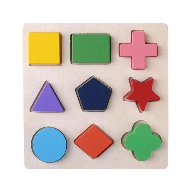 Wooden Shapes Puzzle Board