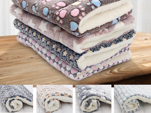 Soft Flannel Thickened Pet Soft Fleece Pad Pet Blanket Bed