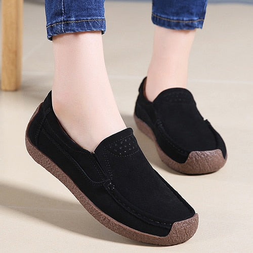 Rubber Leather Loafers